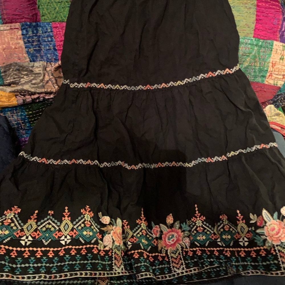 Johnny Was Black Skirt